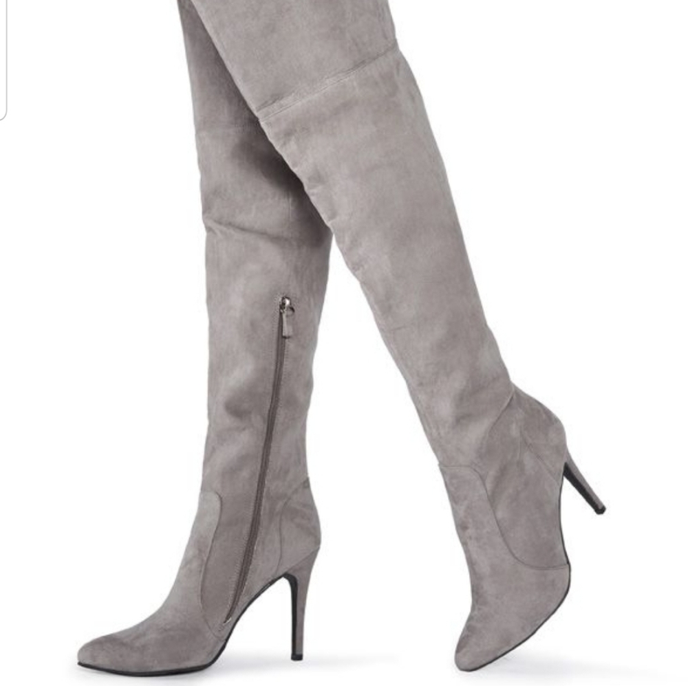 JustFab Over Knee Suede Boots